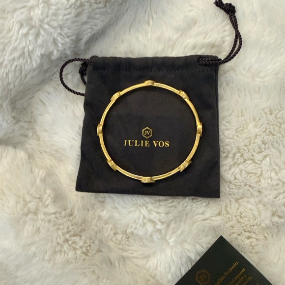 Julie Vos Gold and Black Obsidian Bangle - Picture 3 of 3